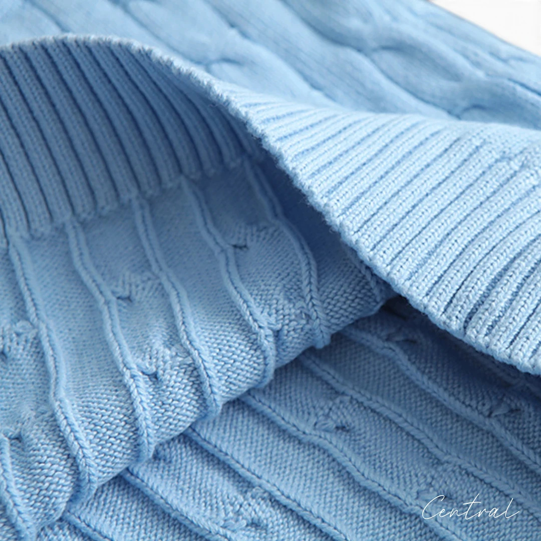 Polo Ralph Lauren Cable-Knit Cotton Jumper - Light Blue