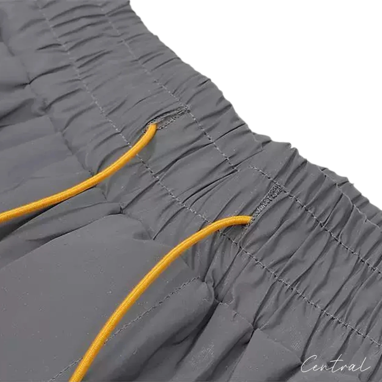 Rhude Oversized Logo Zip-Pocket Shorts - Reflective Grey