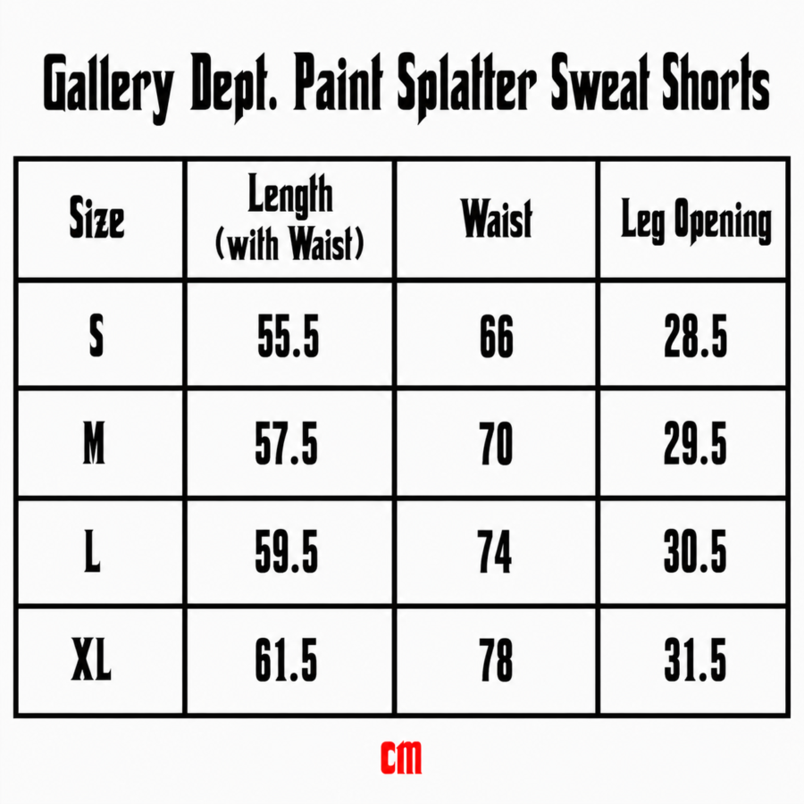 Gallery Dept. Paint Splatter Sweat Shorts - Grey/Blue