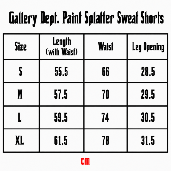 Gallery Dept. Paint Splatter Sweat Shorts - Grey