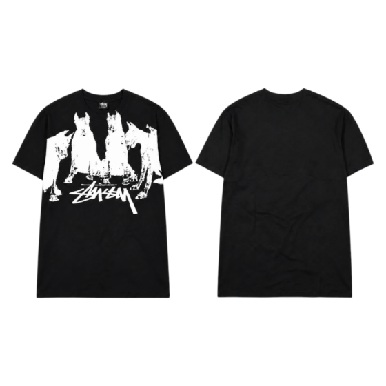 Stussy Four Dogs T-Shirt - Black