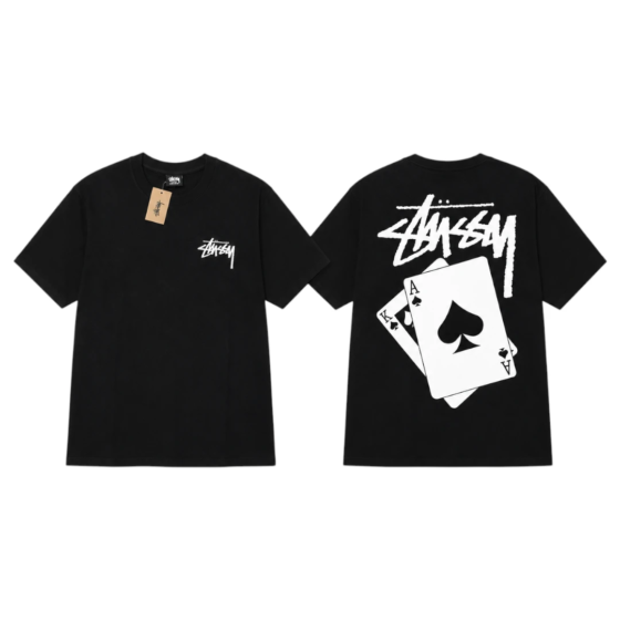 Stussy New Playing Cards T-Shirt - Black