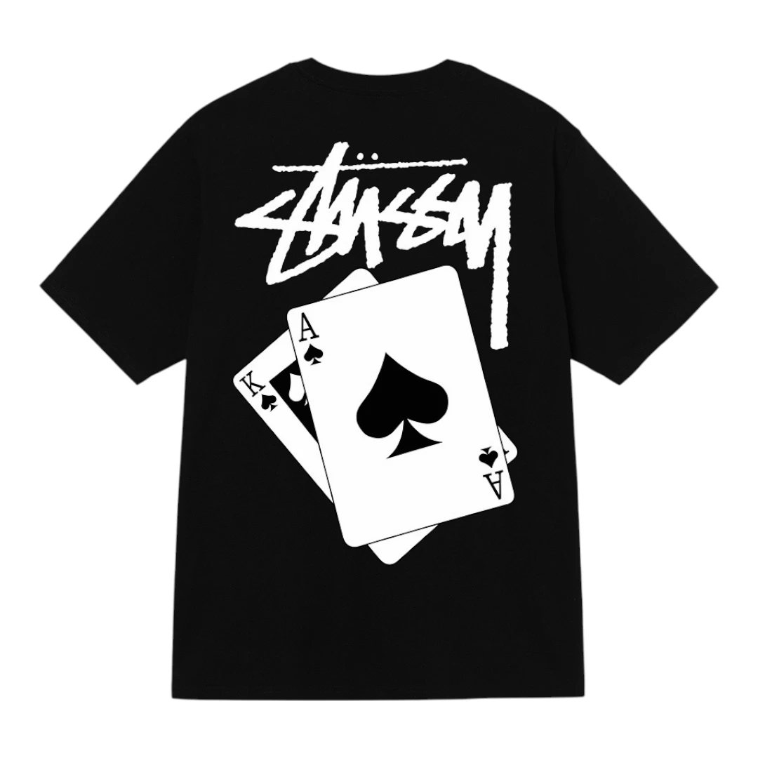 Stussy New Playing Cards T-Shirt - Black