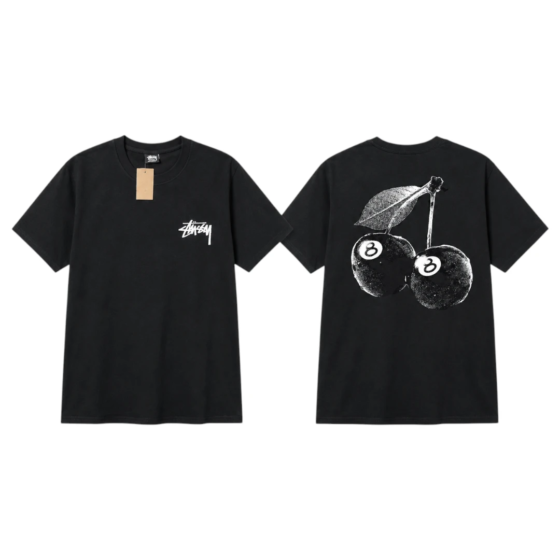 Stussy Cherry T-Shirt - Black