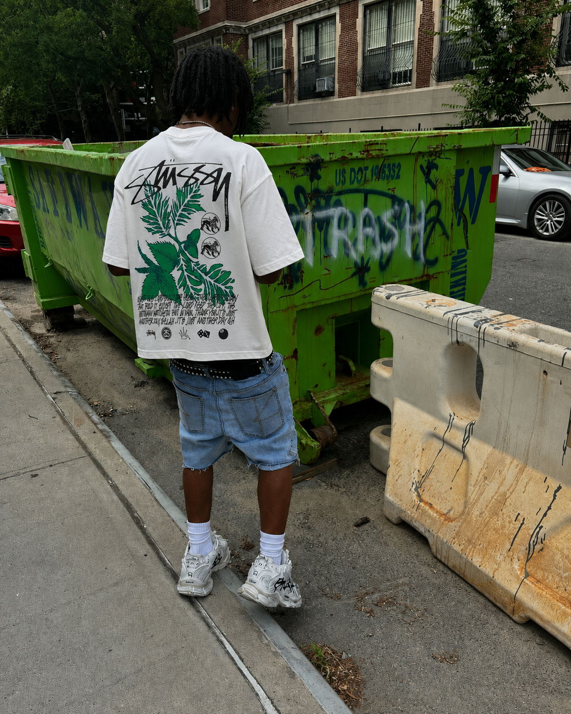 Stussy Green Grass T-Shirt - White