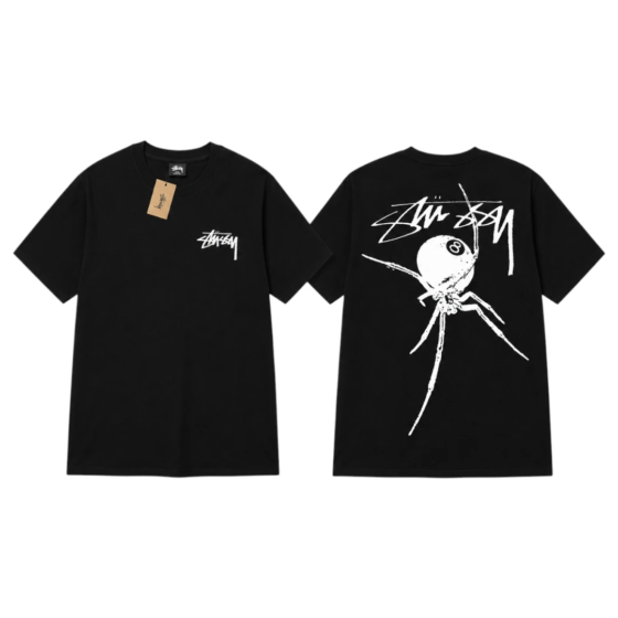Stussy Spider Ball T-Shirt - Black