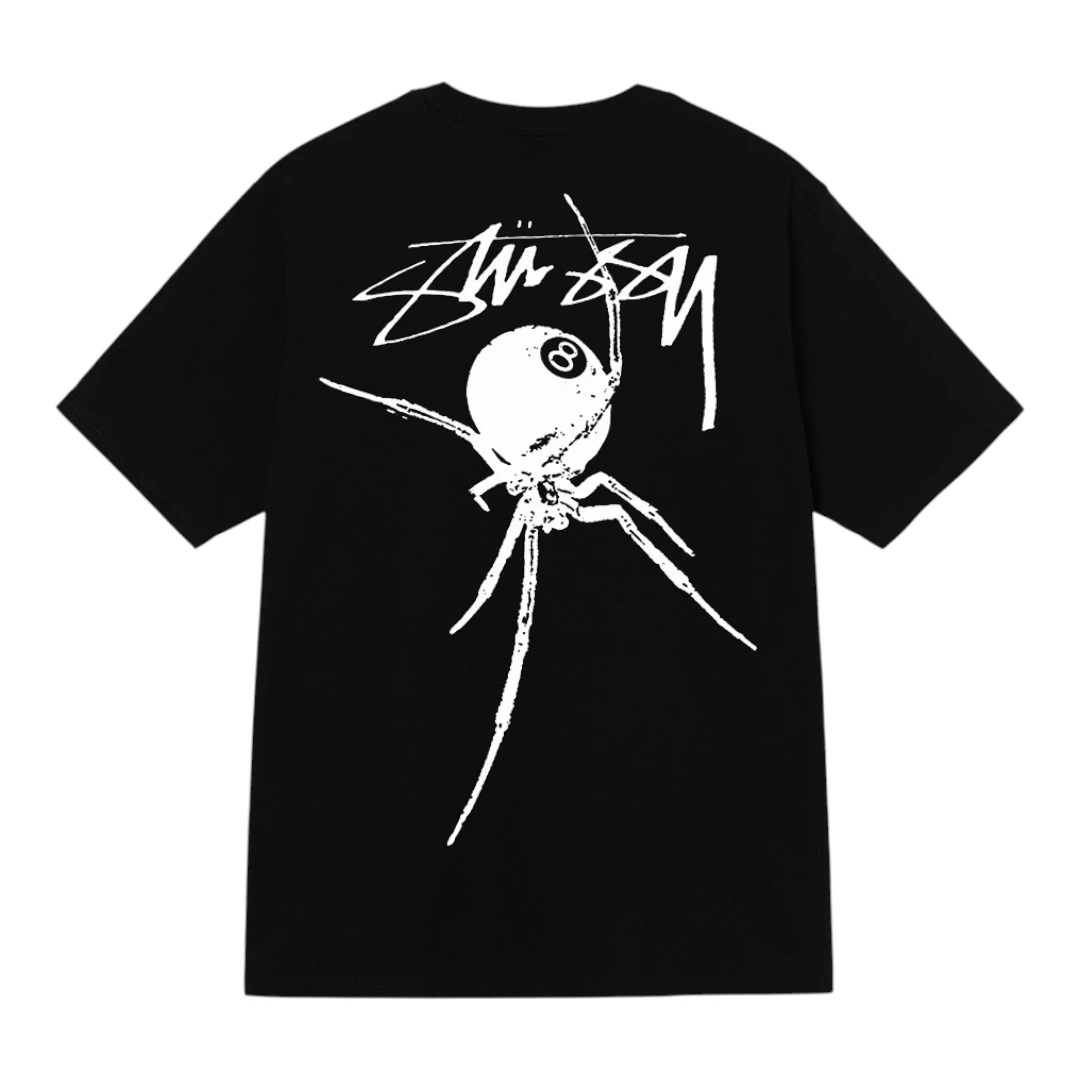 Stussy Spider Ball T-Shirt - Black