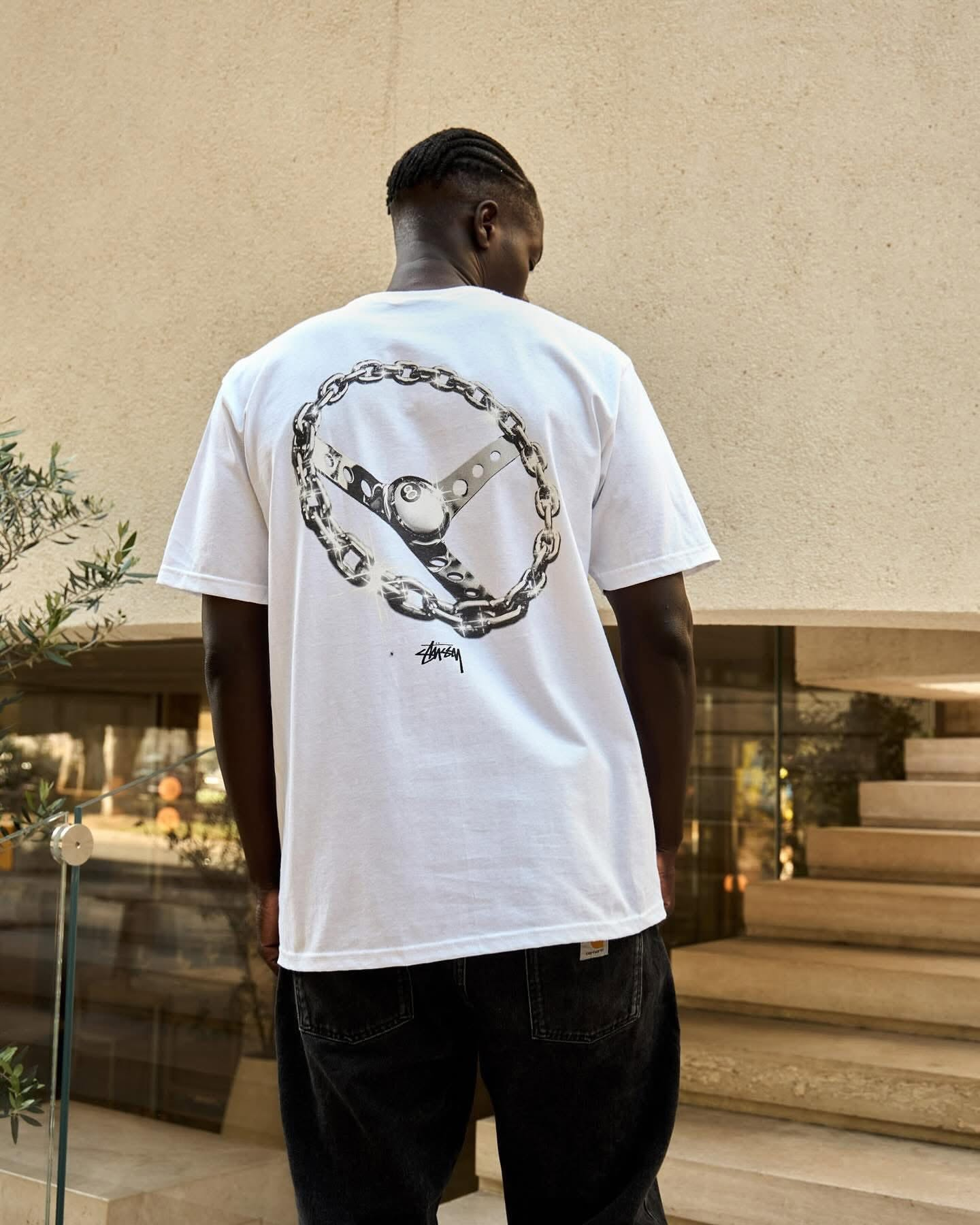 Stussy Steering Wheel T-Shirt - White