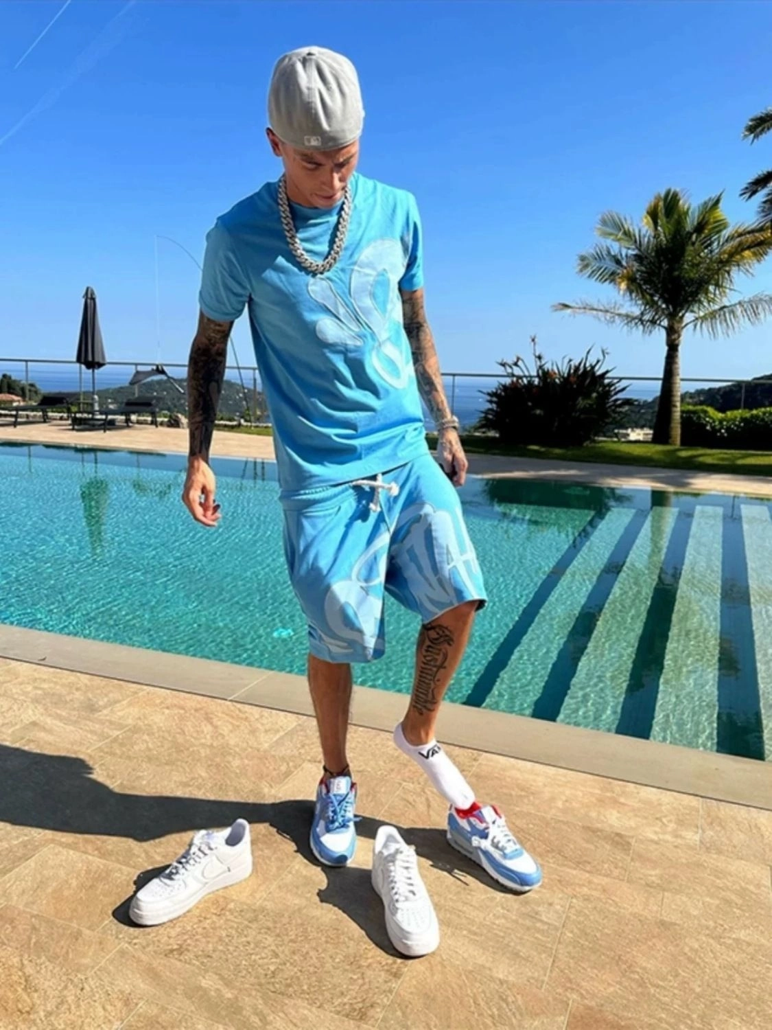 Syna World Drill T-Shirt & Shorts Set - Blue