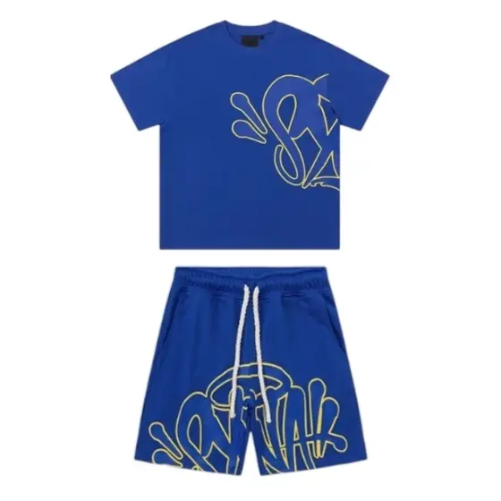Syna World Drill T-Shirt & Shorts Set - Multicolor Blue