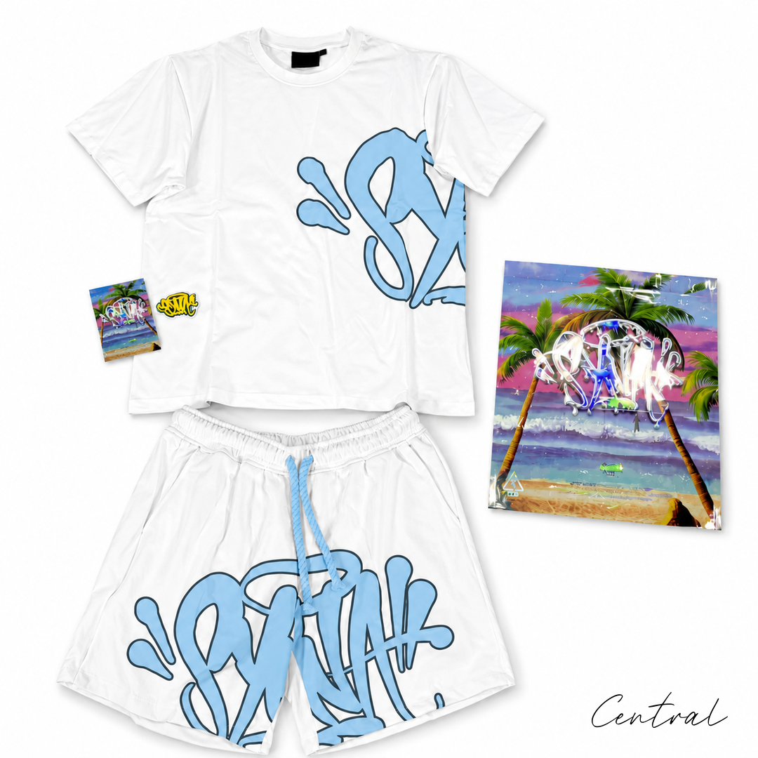 Syna World Drill T-Shirt & Shorts Set - White