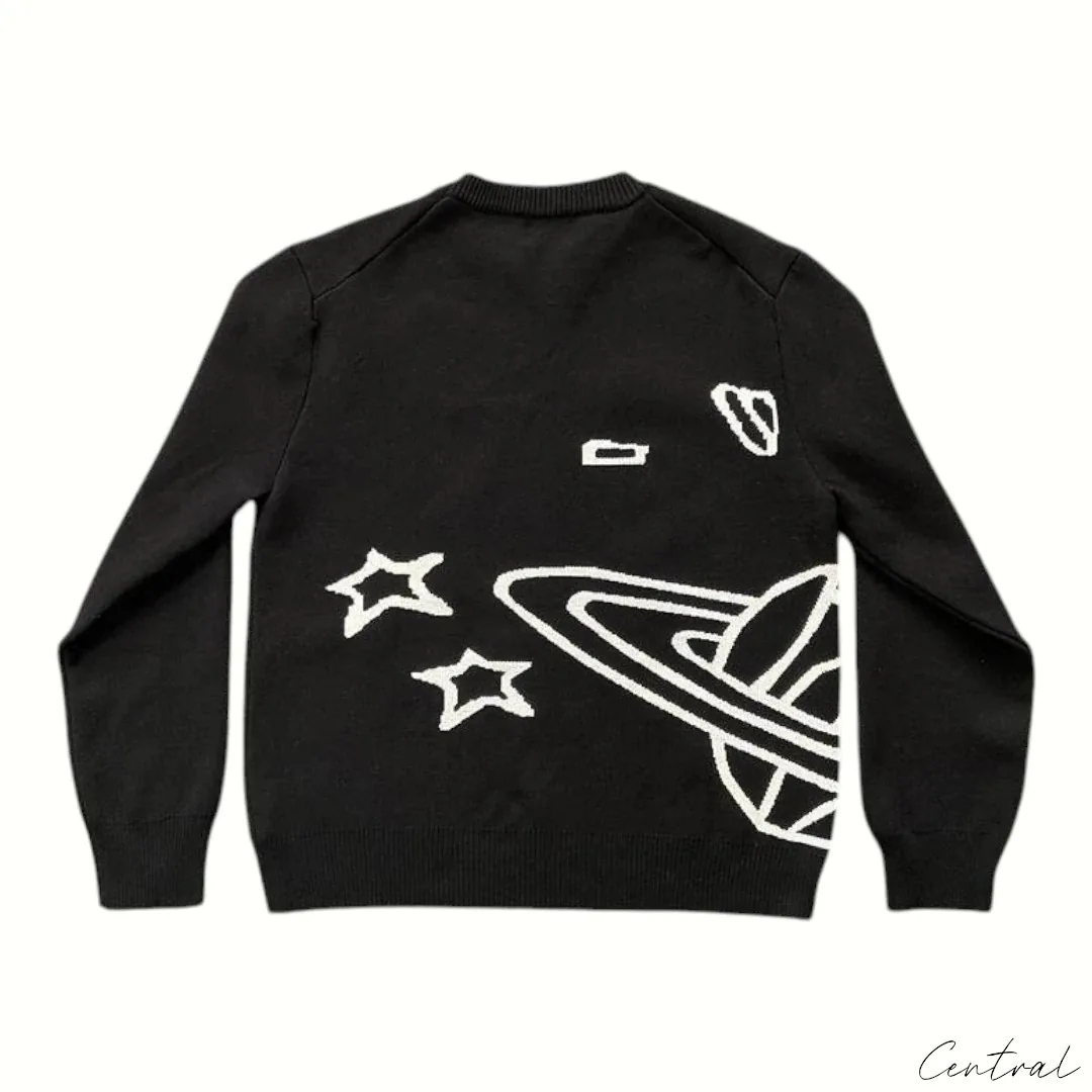 Broken Planet Market Knit Sweater - Black White