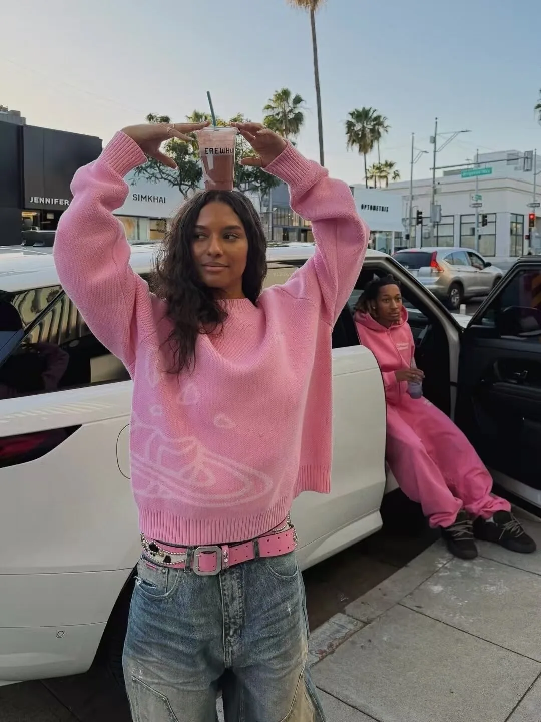 Broken Planet Market Knit Sweater - Pink