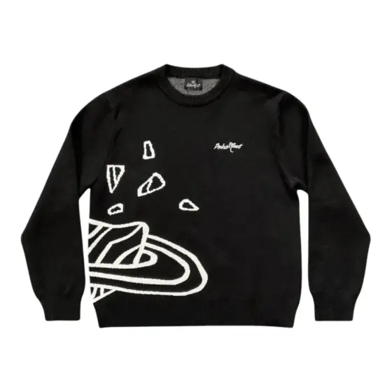 Broken Planet Market Knit Sweater - Black White