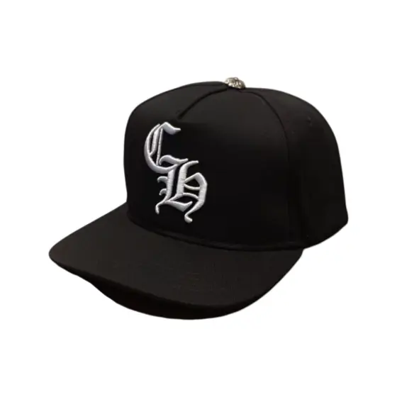 Chrome Hearts Logo Snapback - Black White
