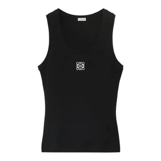LOEWE Embroidered Anagram Tank Top - Black