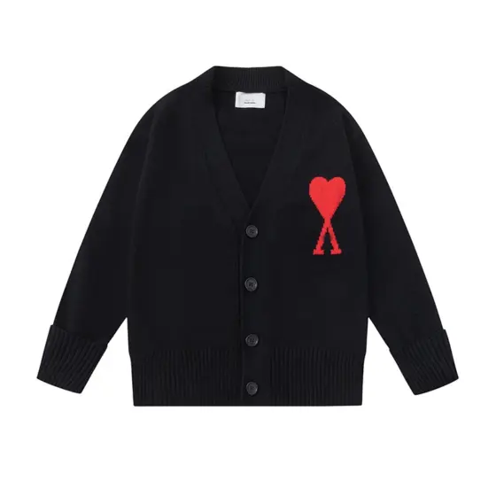 Ami Wool Cardigan - Black