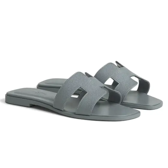 Hermès Oran Sandal - linen blue