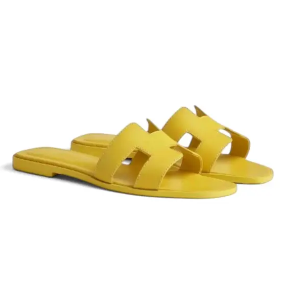 Hermès Oran Sandal - lemon yellow