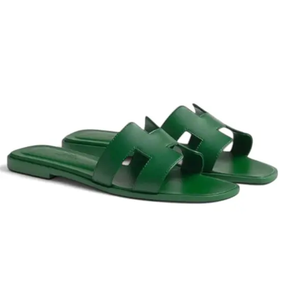Hermès Oran Sandal - malachite green