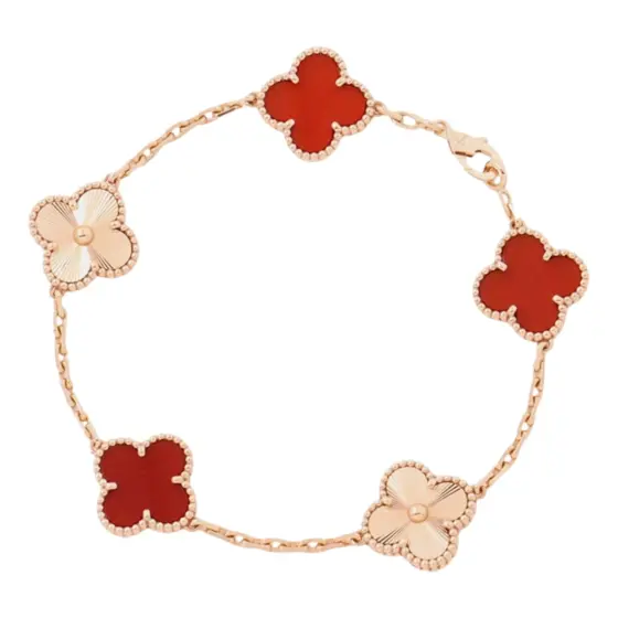 Van cleef Bracelet - Rose Gold Red Agate