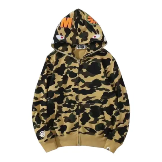 BAPE Full Zip Hoodie - Yellow single cap