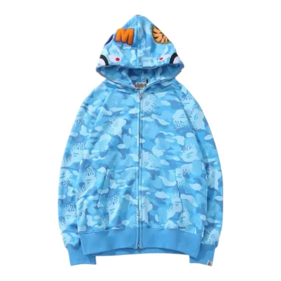 BAPE Full Zip Hoodie - flame blue