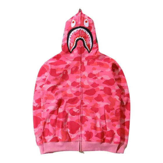 BAPE Full Zip Hoodie - bright pink