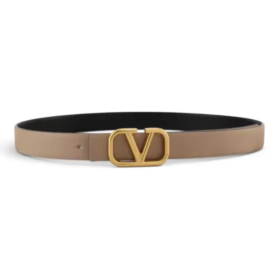 Valentino Garavani VLogo Signature Belt - Apricot Gold