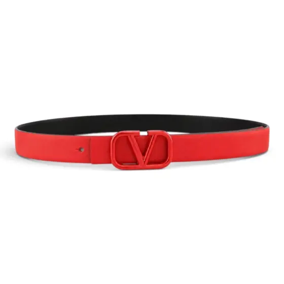 Valentino Garavani VLogo Signature Belt - Red