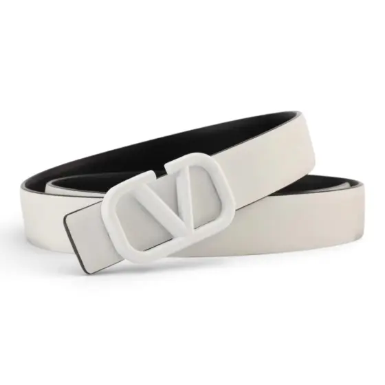 Valentino Garavani VLogo Signature Belt - White
