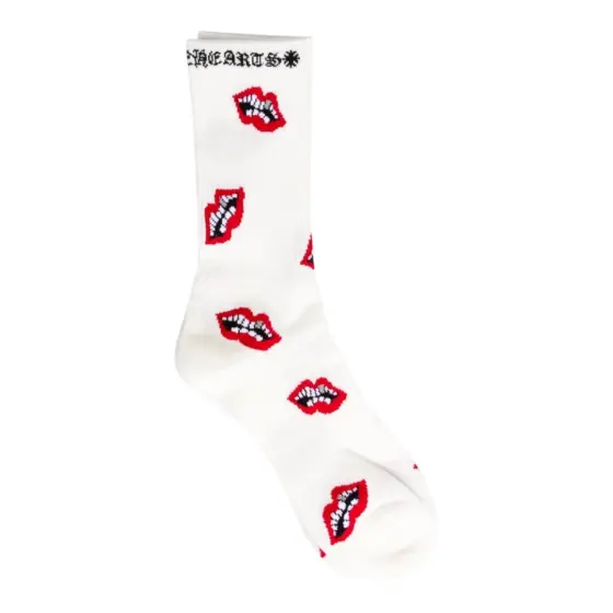 Chrome Hearts Socks - Red Black lip style