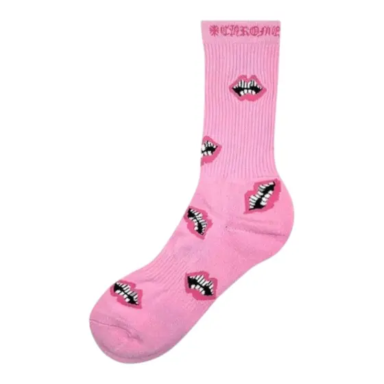 Chrome Hearts Socks - Pink lip style