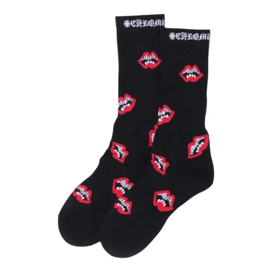 Chrome Hearts Socks - Red White lip style