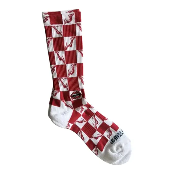 Chrome Hearts Socks - Red Checkerboard Dagger