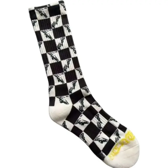 Chrome Hearts Socks - Black Checkerboard Dagger