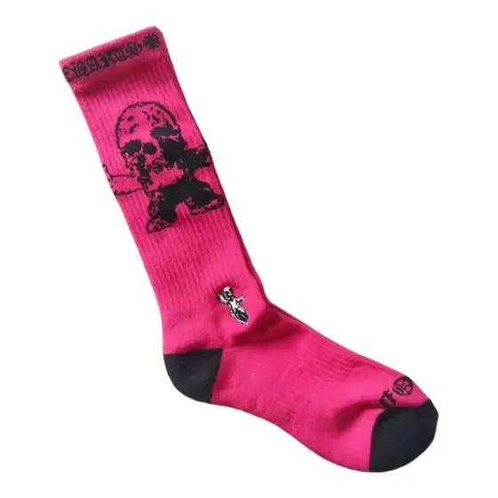 Chrome Hearts Socks - Pink Skull
