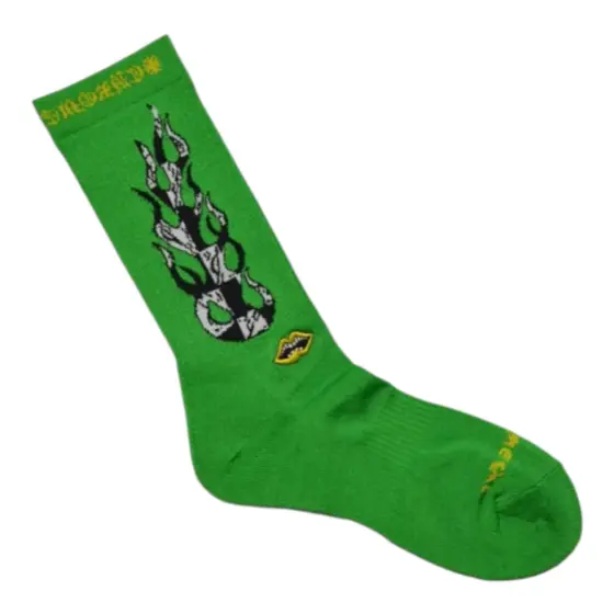 Chrome Hearts Socks - Green Flame