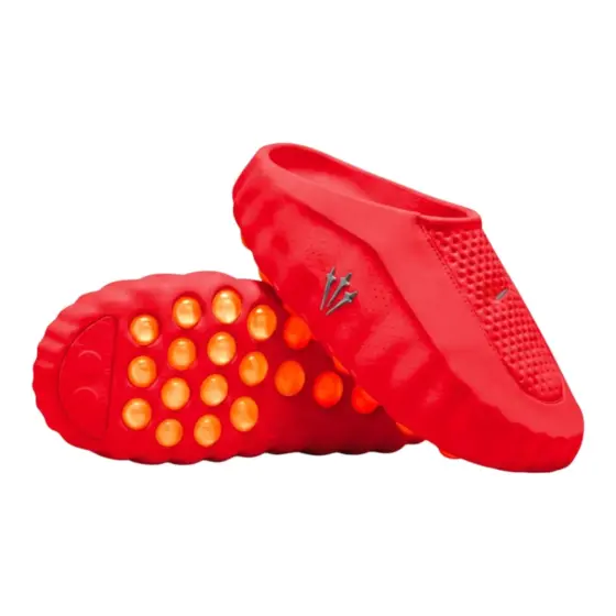 Nike Mind 001 Pregame Mules - Red orange bottom