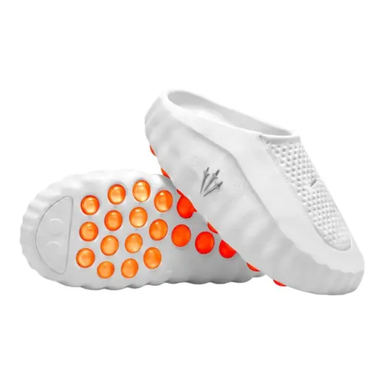 Nike Mind 001 Pregame Mules - White orange bottom