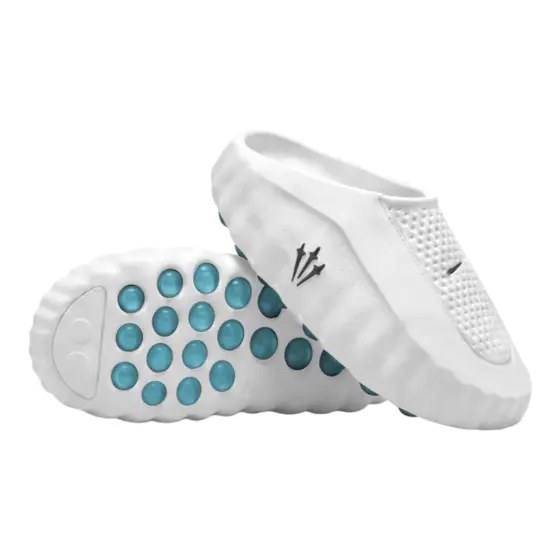 Nike Mind 001 Pregame Mules - White blue background