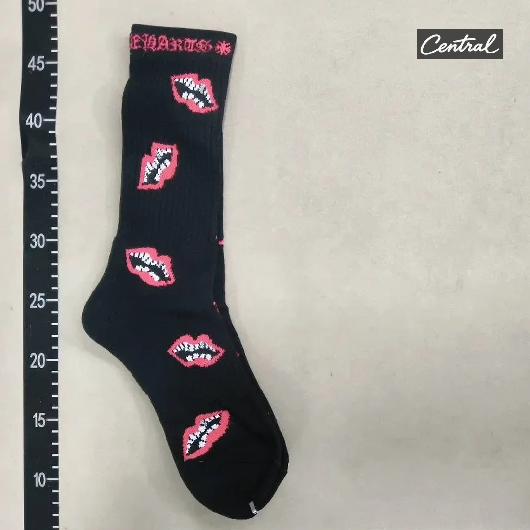 Chrome Hearts Socks - Red lip style