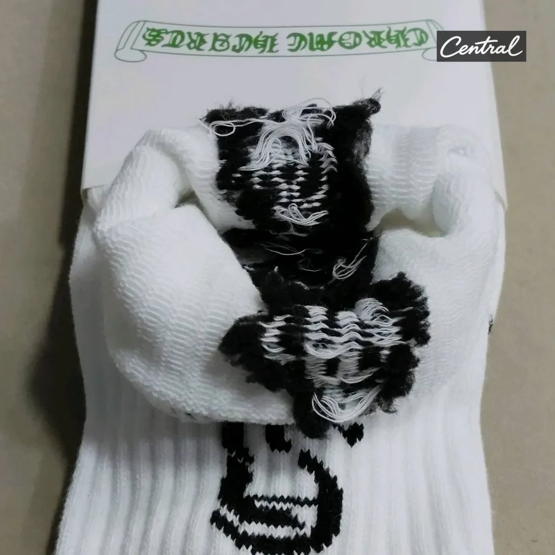 Chrome Hearts Socks - Black Letter style