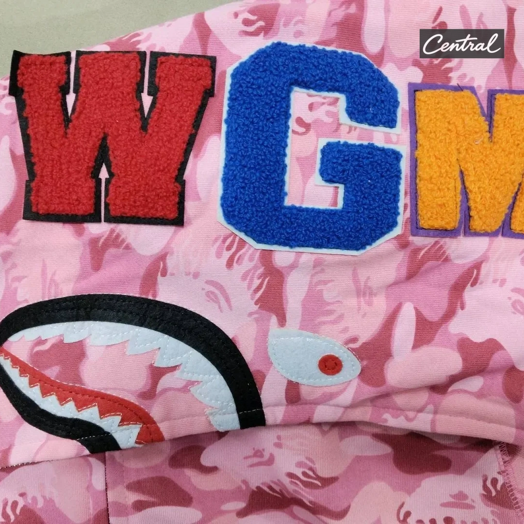 BAPE Full Zip Hoodie - flame powder