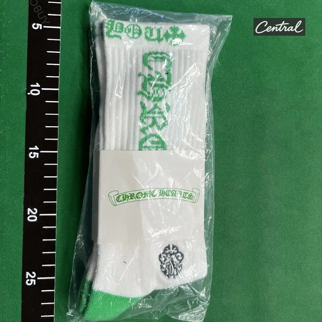 Chrome Hearts Socks - Green Letter style