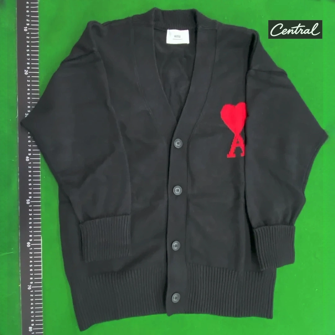 Ami Wool Cardigan - Black