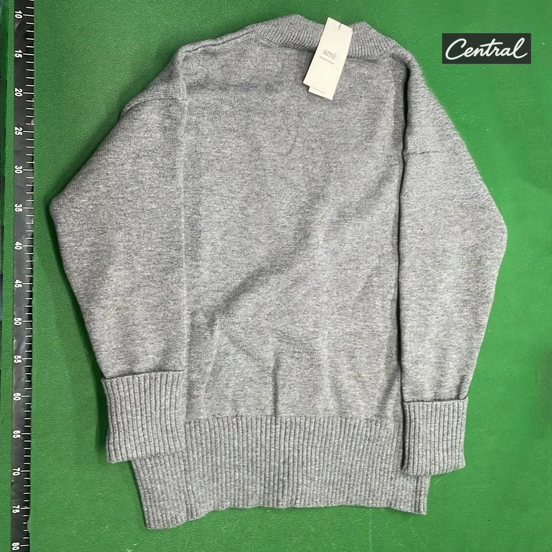 Ami Wool Cardigan - Gray