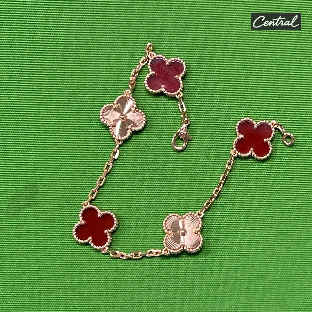 Van cleef Bracelet - Rose Gold Red Agate