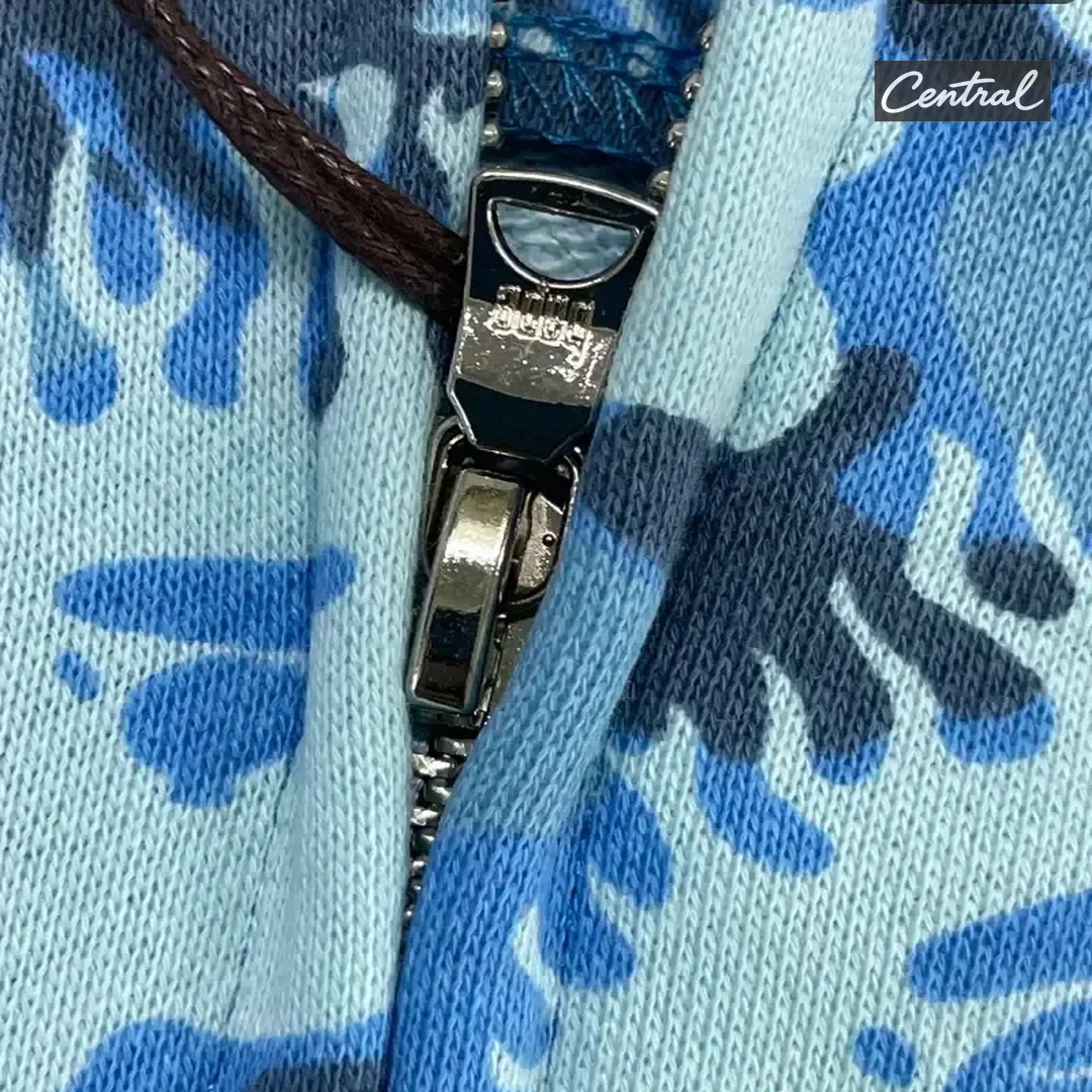 BAPE Full Zip Hoodie - flame blue