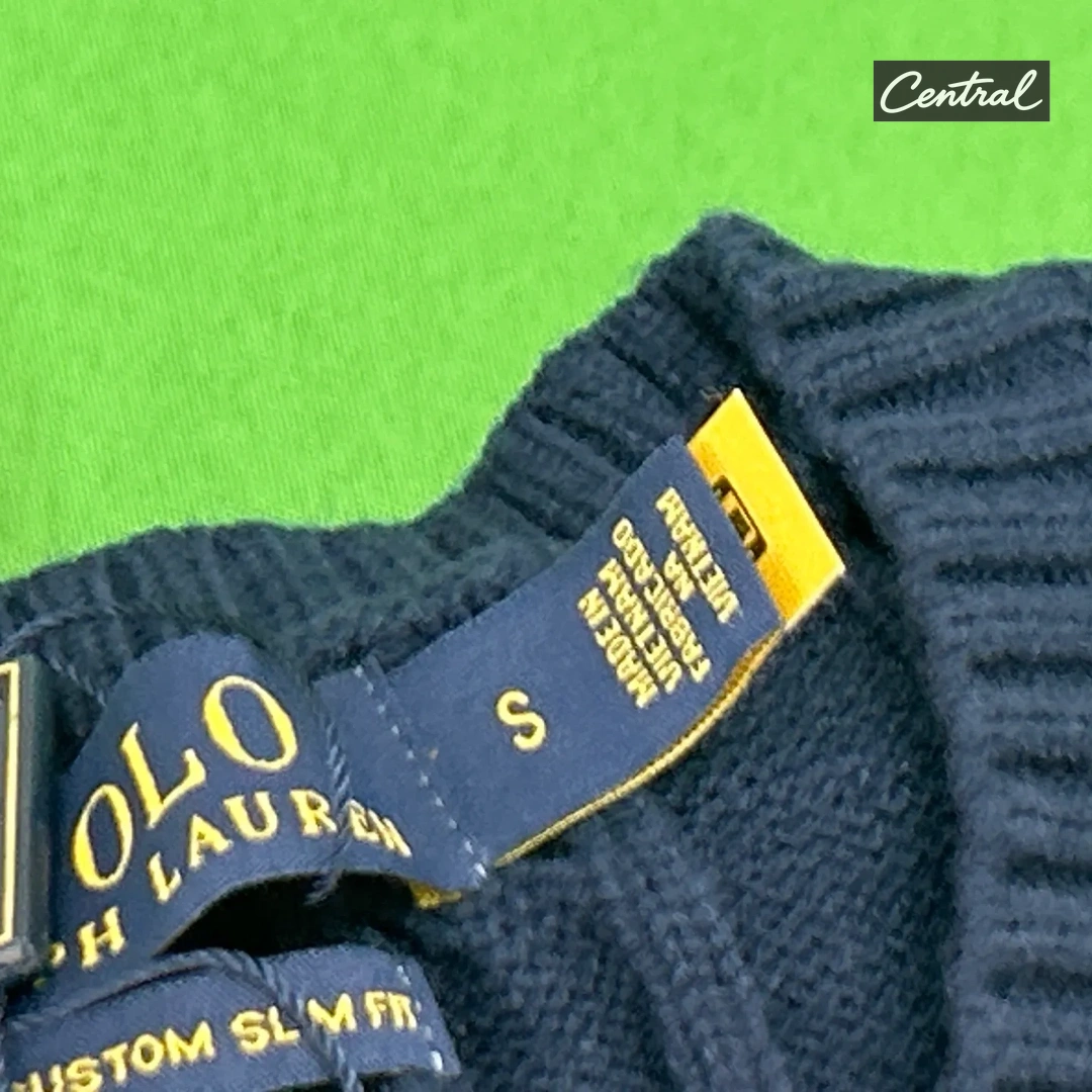 Ralph Lauren Cable Knit V-Neck Sweater - Navy Women